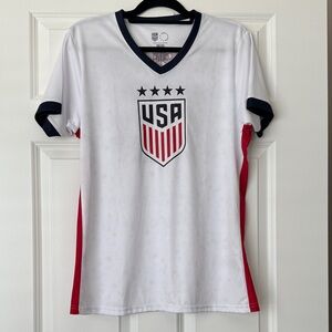 USA Kids Soccer Jersey - White and Red
